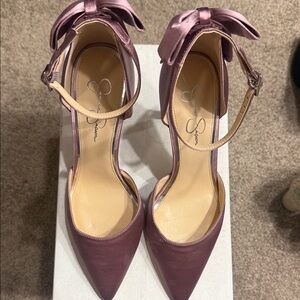 Jessica Simpson Mauve Satin Heels